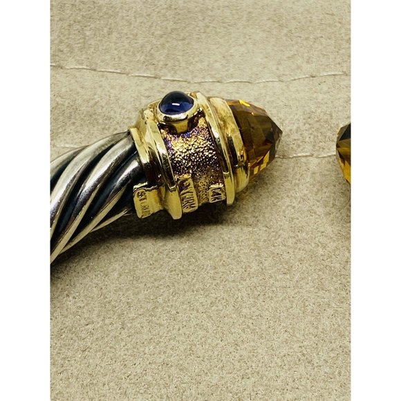 David Yurman 925 14K Gold 10MM  Renaissance Bracelet Citrine Amethyst Tourmaline - Picture 2 of 8